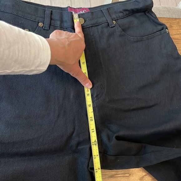 DENIM & CO BLACK BASIC STRETCH JEANS.  NEW - Picture 5 of 9